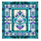 Платок сувенирный МД Нины Ручкиной Каменный цветок 90х90 см, шелк