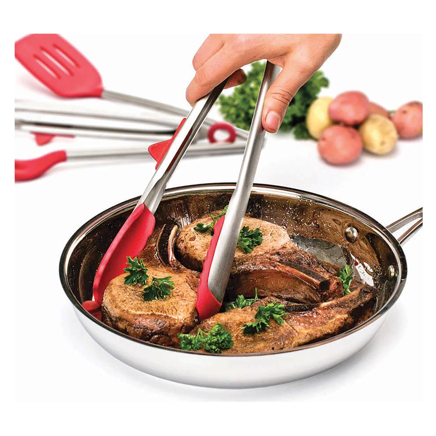 Щипцы Tovolo 34 см, силикон, сталь нержавеющая, красные