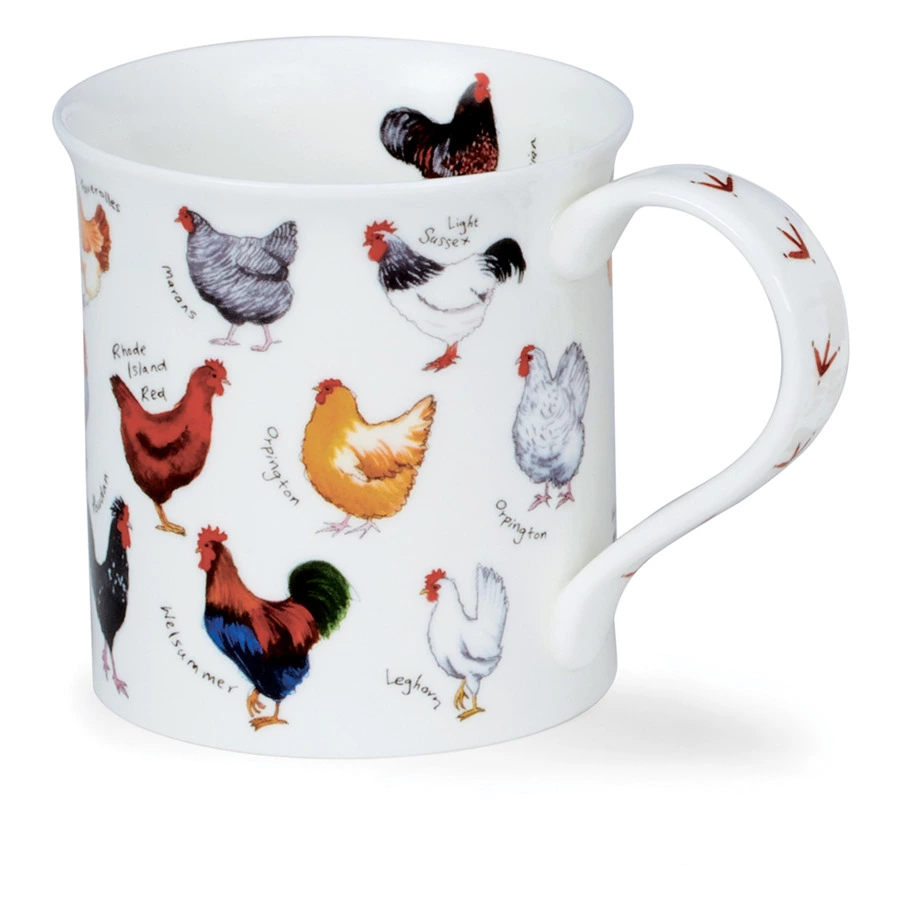 Кружка Dunoon Курочки Бьютшир 300 мл, фарфор костяной