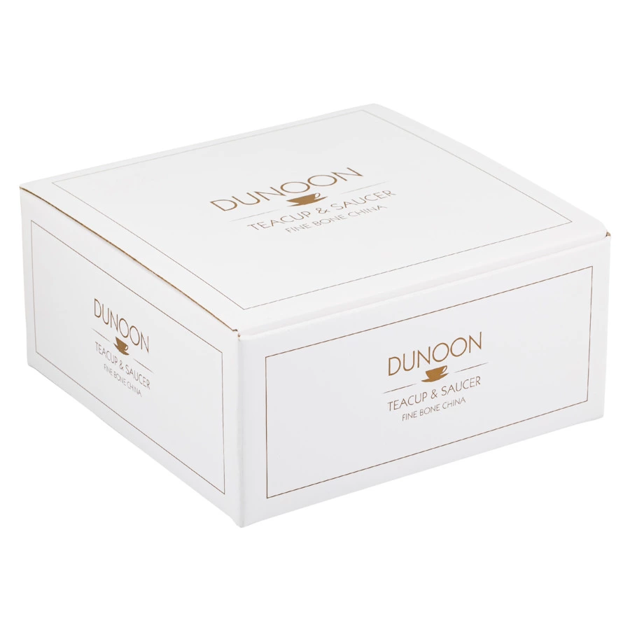 Чашка чайная с блюдцем Dunoon Полевые цветы 250 мл, фарфор костяной