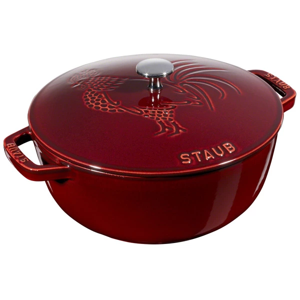 Кокот Staub La Cocotte Петух 3,6л, Д24хН13см, чугун, гранатовый