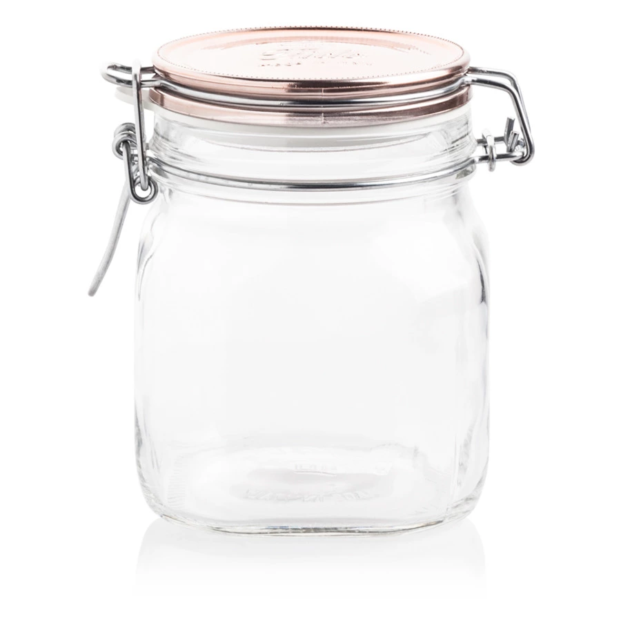 Банка с защелкивающейся крышкой Bormioli Rocco Fido 750 мл, металлик