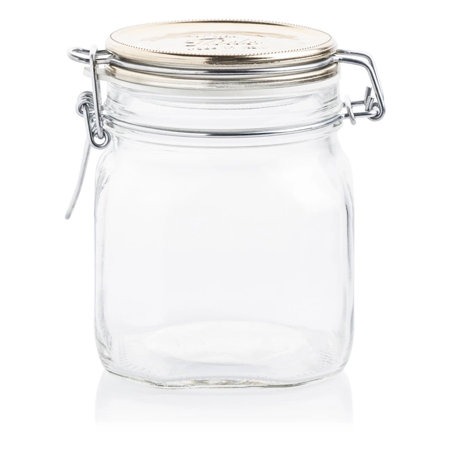 Банка с защелкивающейся крышкой Bormioli Rocco Fido 750 мл, металлик