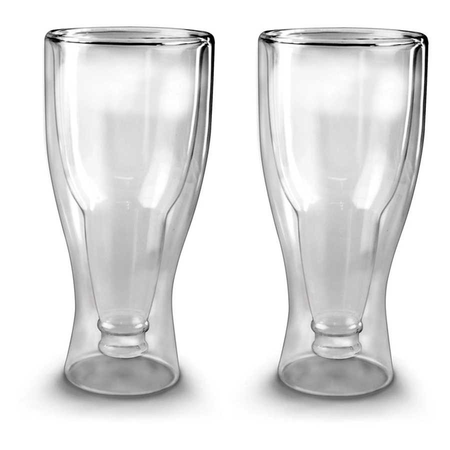 Набор термобокалов для пива Prodyne Шиворот-навыворот 350 мл, h 18 см, 2 шт, акрил