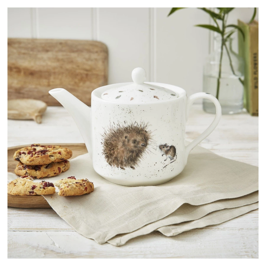 Чайник Royal Worcester Забавная фауна Ёжик и мышки 600 мл, фарфор костяной