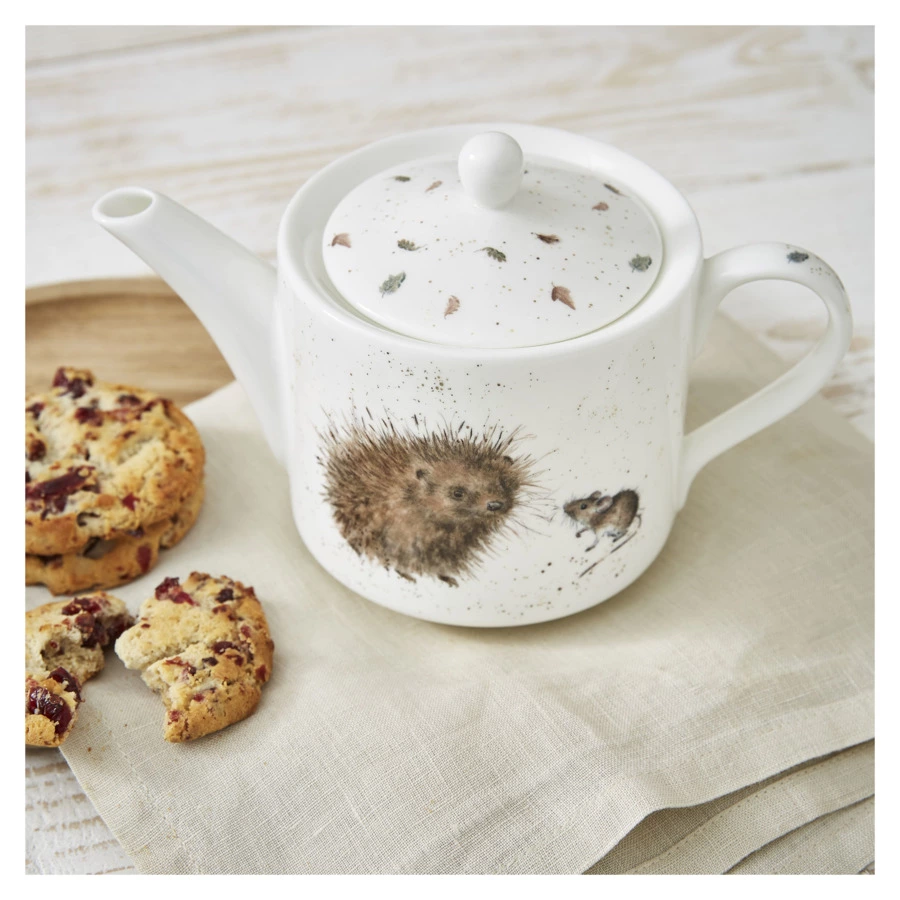 Чайник Royal Worcester Забавная фауна Ёжик и мышки 600 мл, фарфор костяной