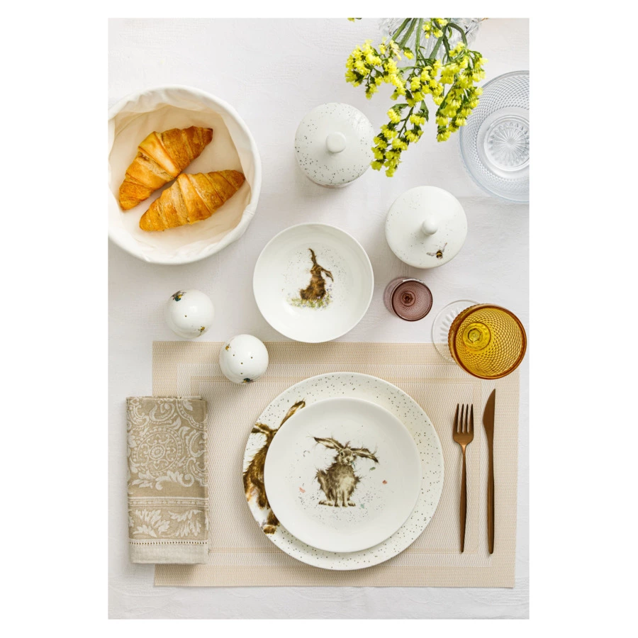 Тарелка закусочная Royal Worcester Забавная фауна Заяц 20 см, фарфор костяной