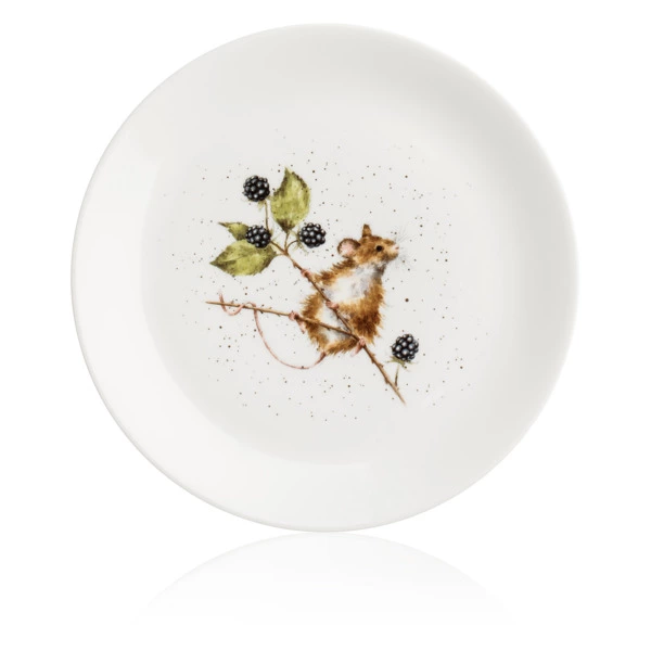 Тарелка закусочная Royal Worcester Забавная фауна Мышка 20 см, фарфор костяной
