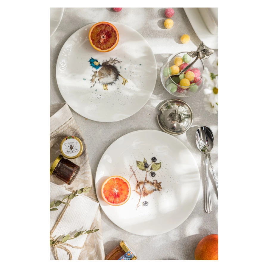 Тарелка закусочная Royal Worcester Забавная фауна Мышка 20 см, фарфор костяной