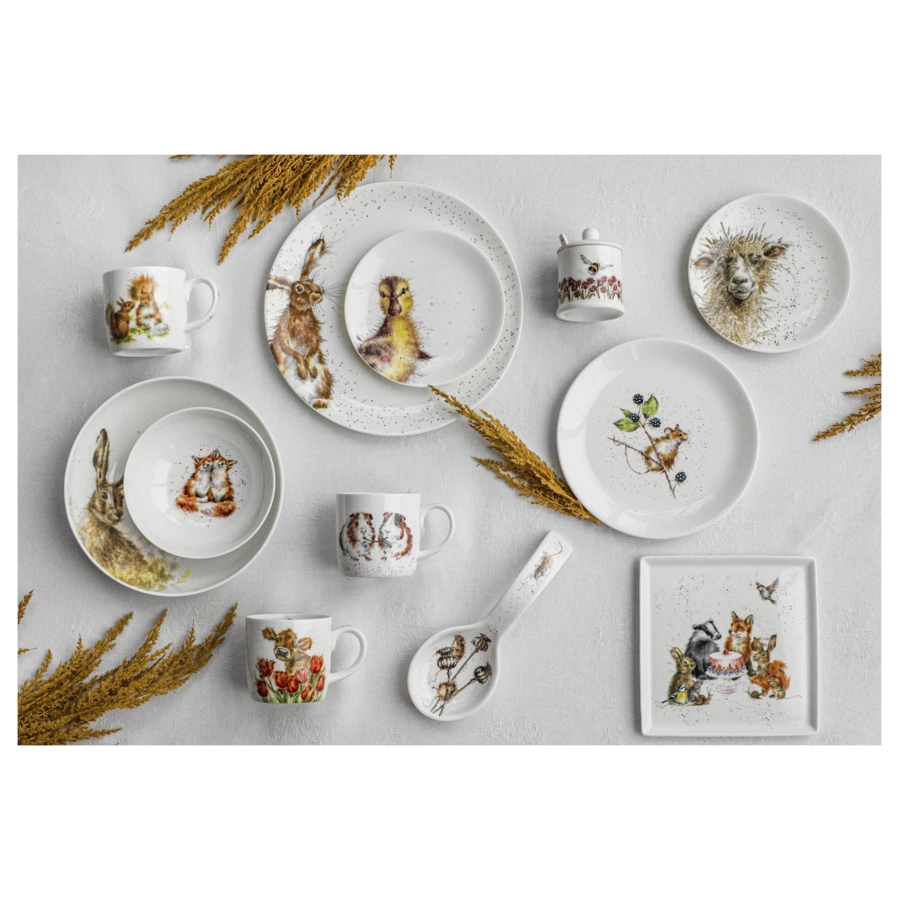 Тарелка закусочная Royal Worcester Забавная фауна Мышка 20 см, фарфор костяной