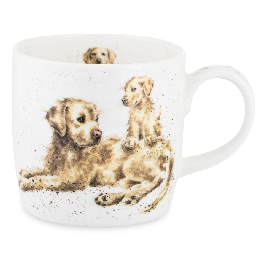 Кружка Royal Worcester Забавная фауна Преданный лабрадор 310 мл, фарфор костяной