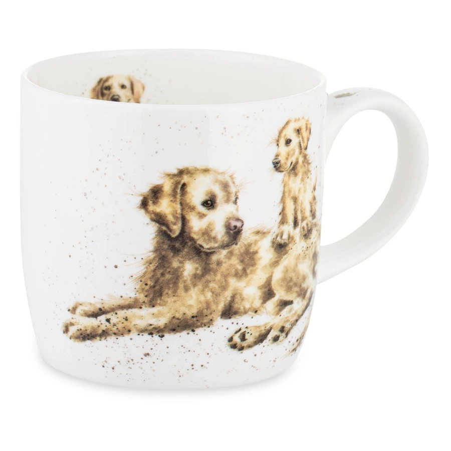 Кружка Royal Worcester Забавная фауна Преданный лабрадор 310 мл, фарфор костяной