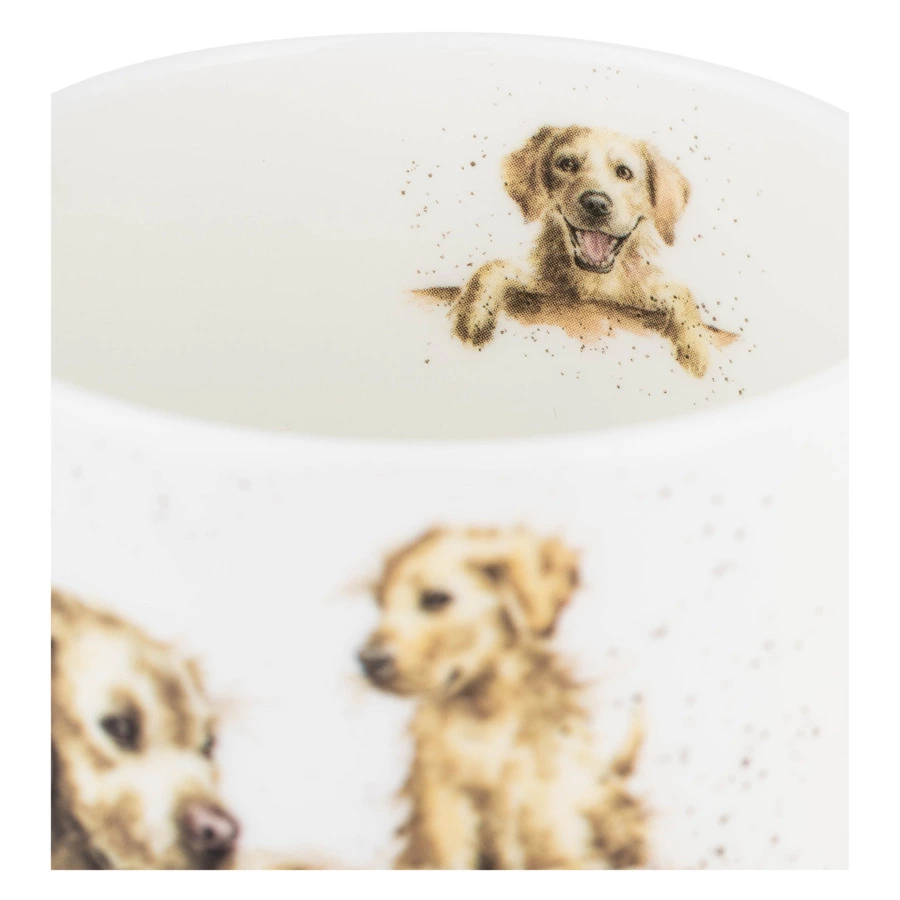 Кружка Royal Worcester Забавная фауна Преданный лабрадор 310 мл, фарфор костяной