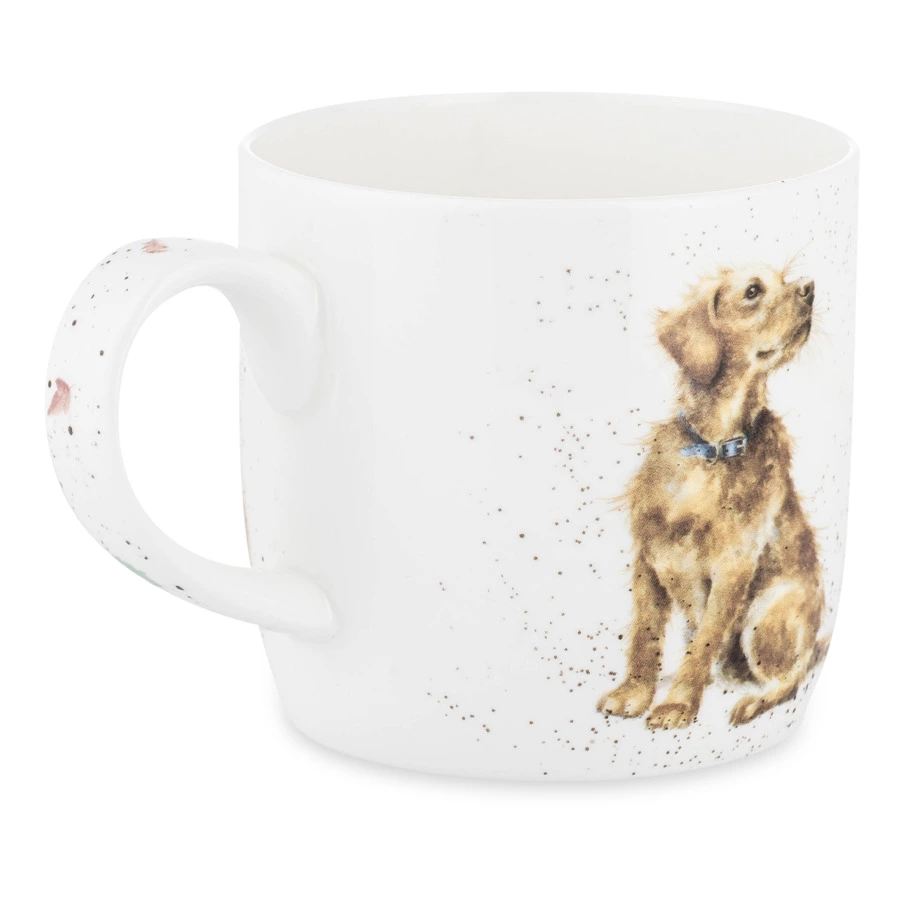 Кружка Royal Worcester Забавная фауна Преданный лабрадор 310 мл, фарфор костяной