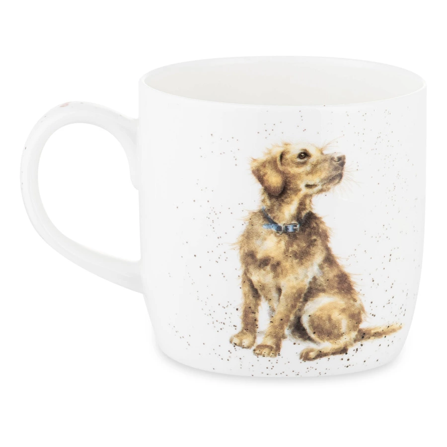 Кружка Royal Worcester Забавная фауна Преданный лабрадор 310 мл, фарфор костяной