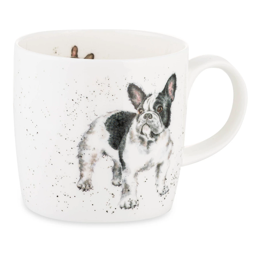 Кружка Royal Worcester Забавная фауна Французский бульдог 310 мл, фарфор костяной