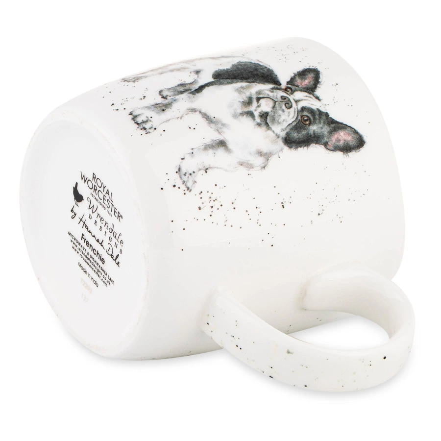 Кружка Royal Worcester Забавная фауна Французский бульдог 310 мл, фарфор костяной