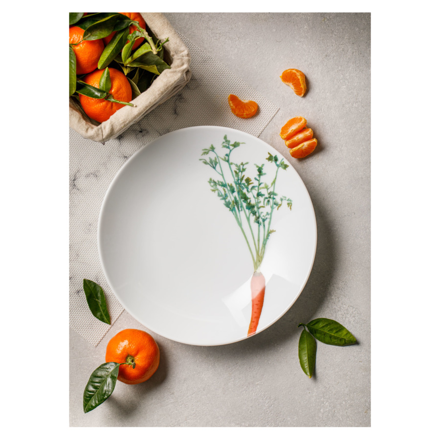 Тарелка для пасты Noritake Овощной букет Морковка 23 см, фарфор