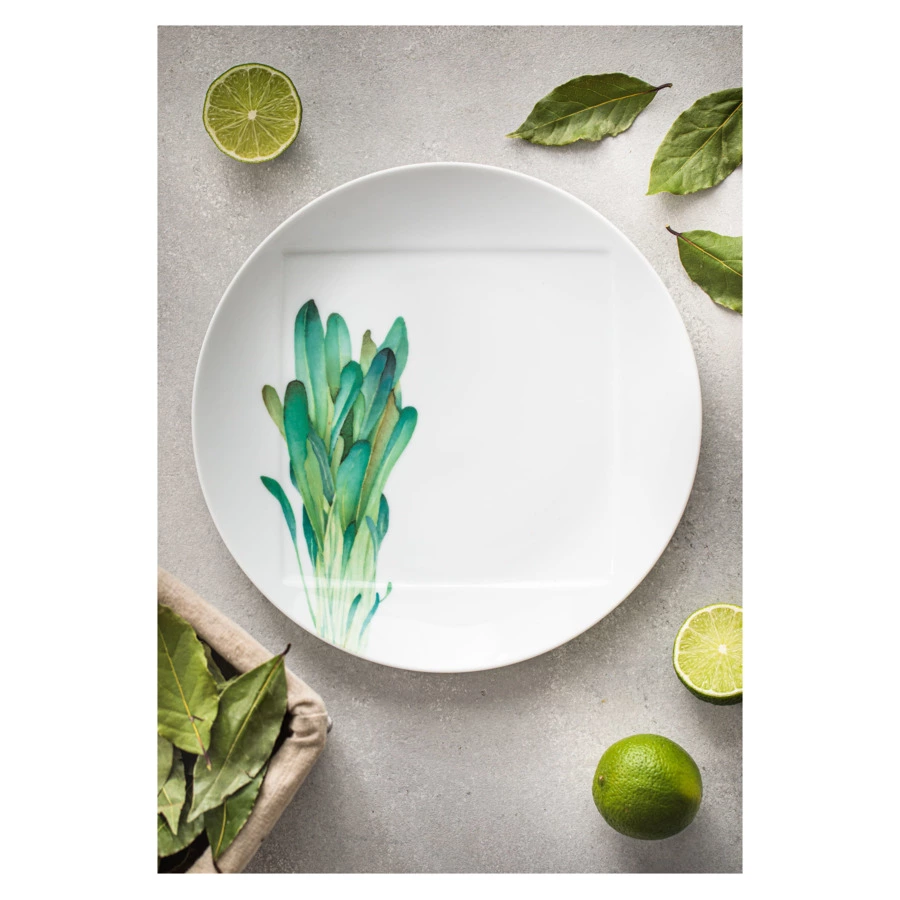 Тарелка обеденная Noritake Овощной букет Горчица 27 см, фарфор