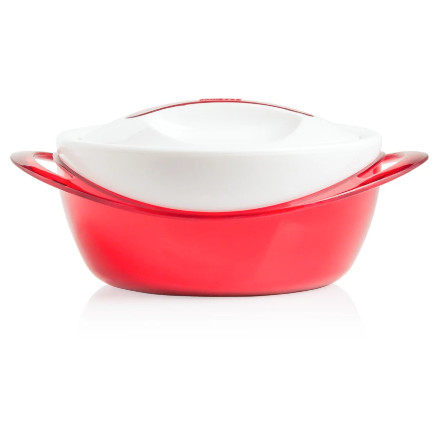 Набор термокастрюль Pinnacle, 3 шт, 400 мл, 600 мл, 1,2 л, красный металлик