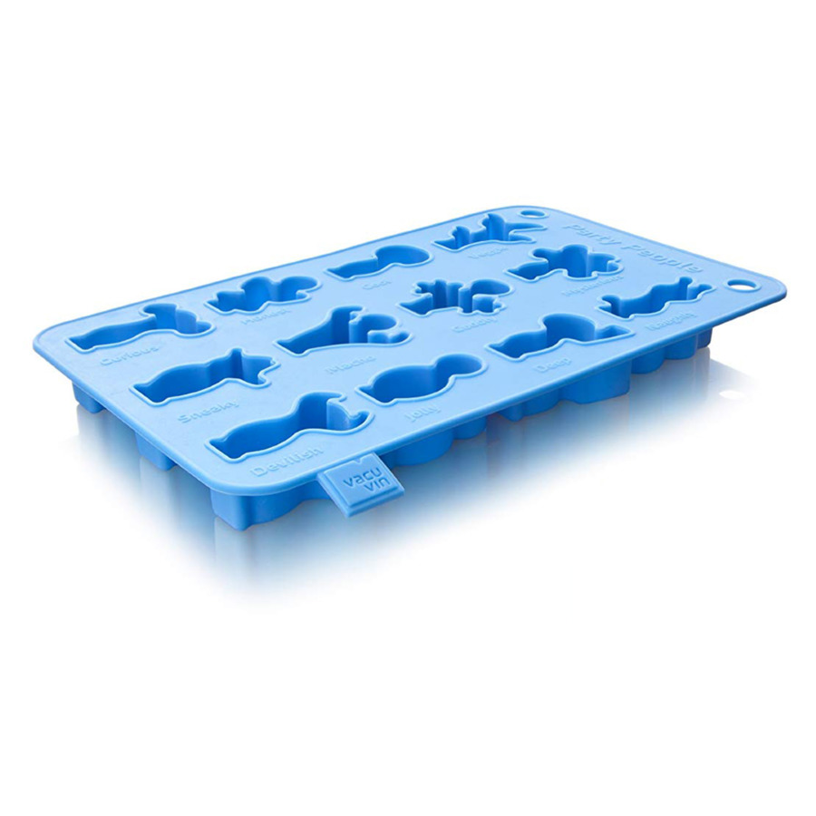 Форма для льда Vacu Vin Веселые человечки, силикон, голубая форма для льда кубики остынь