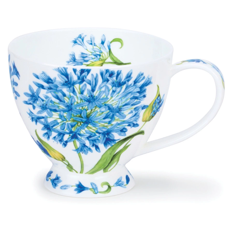 Кружка Dunoon Агапантус Скай 450 мл, фарфор костяной