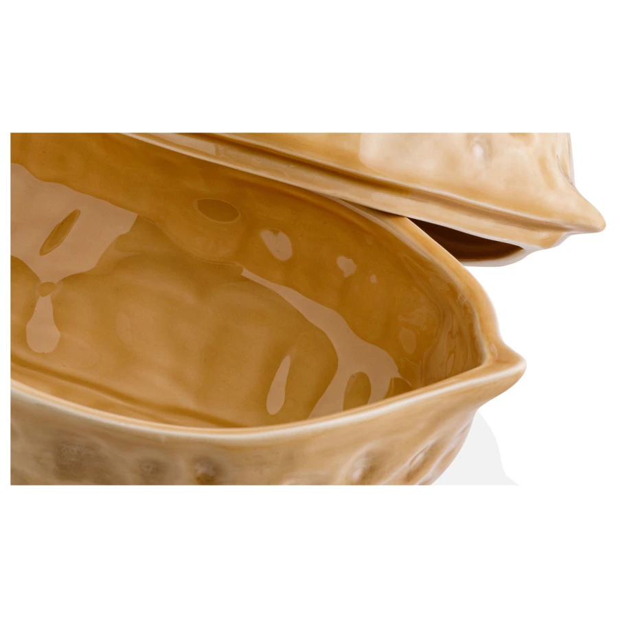 Блюдо для горячего с крышкой Bordallo Pinheiro Орехи Арахис 42 см, керамика