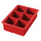 Форма силиконовая для льда Tovolo Королевский куб лед 5 см, 17х13х30 см,  (красная)