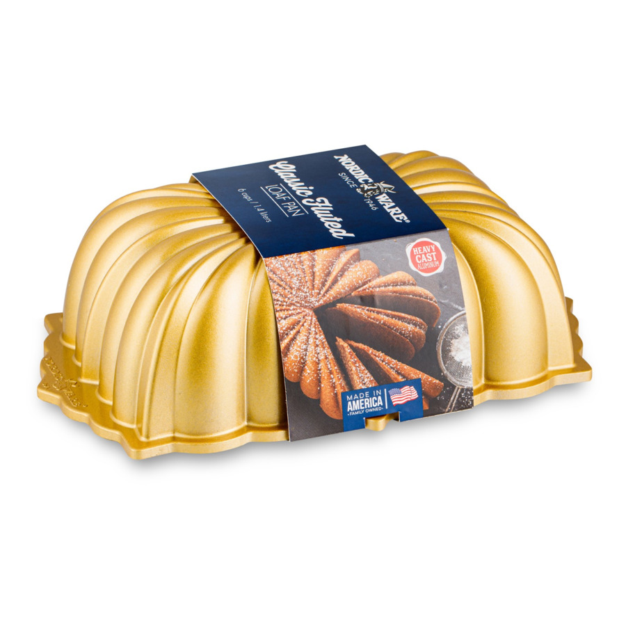 Форма для выпечки Nordic Ware Рифленый хлеб 1,4 л, литой алюминий, золотая