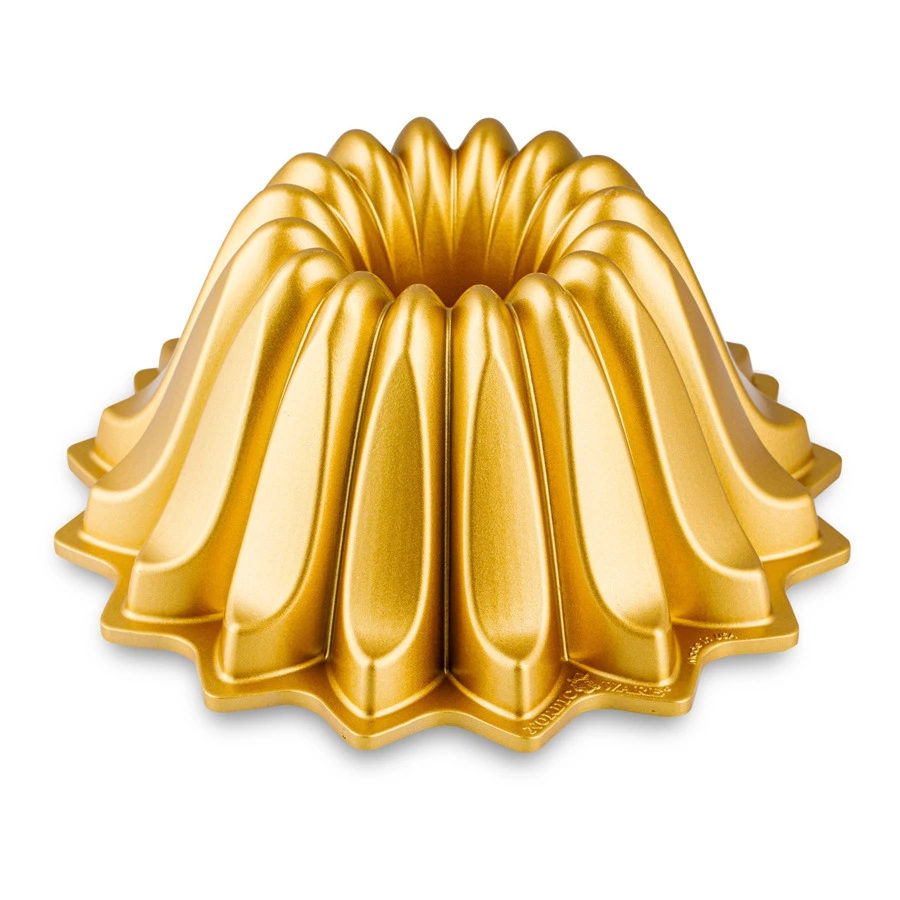 Форма для выпечки 3D Nordic Ware Цветок Лотоса 1,2 л, литой алюминий, золотая