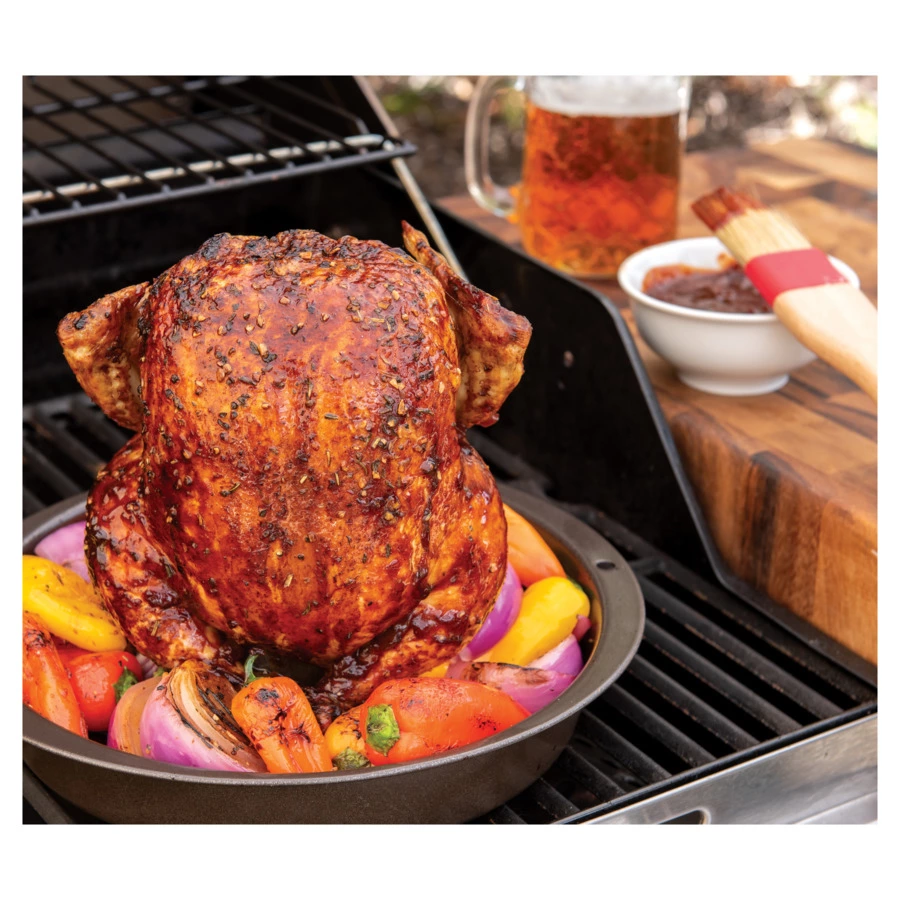 Ростер для приготовления курицы-гриль антипригарный Nordic Ware двойной 23 см, сталь нержавеющая