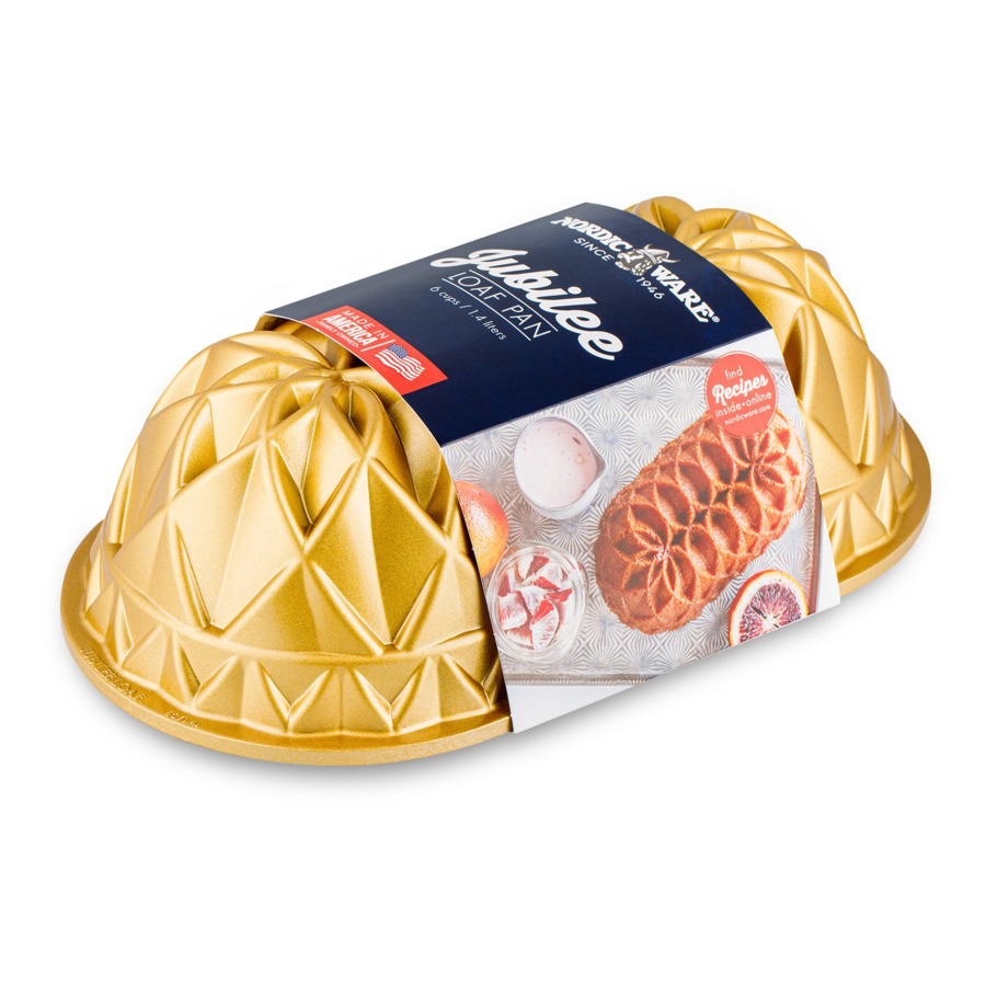 Форма для выпечки Nordic Ware Юбилейный пирог овальная 1,4 л, литой алюминий, золотая