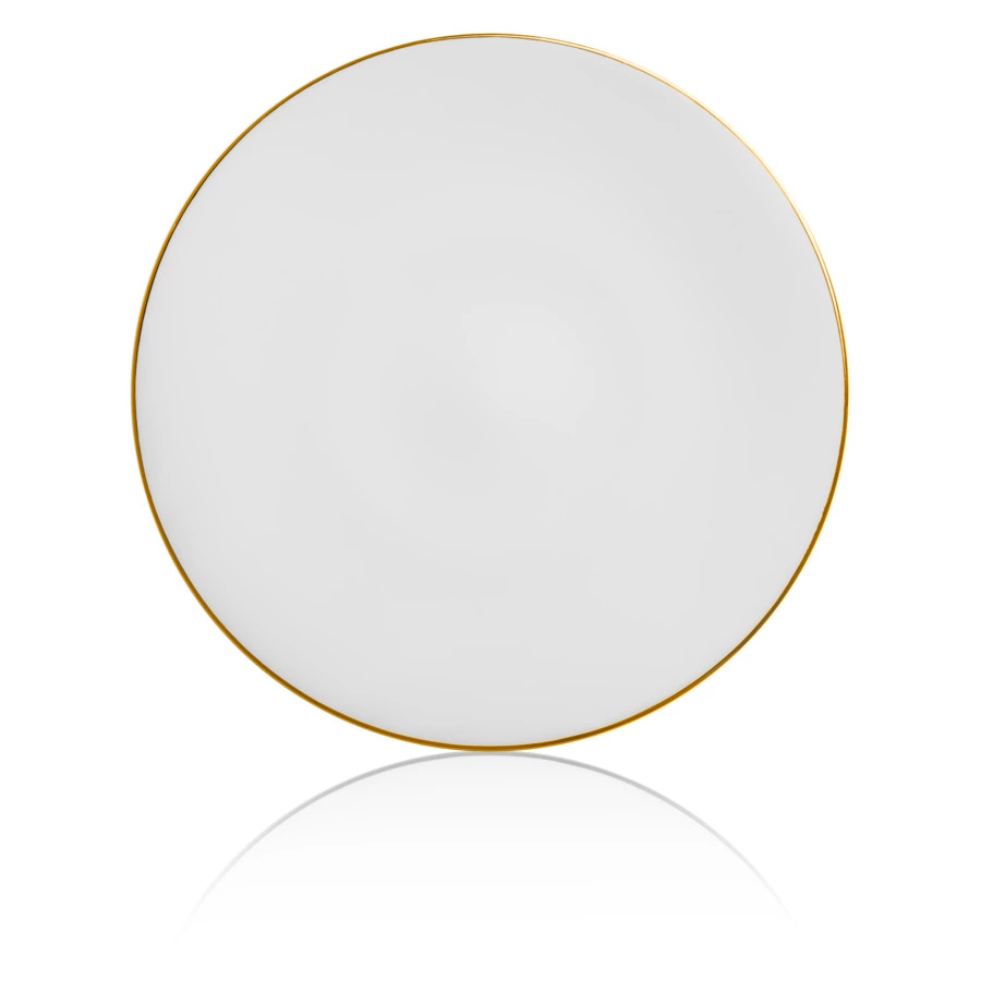 Тарелка обеденная Mix&Match Синергия Золотой кант 28 см, костяной фарфор