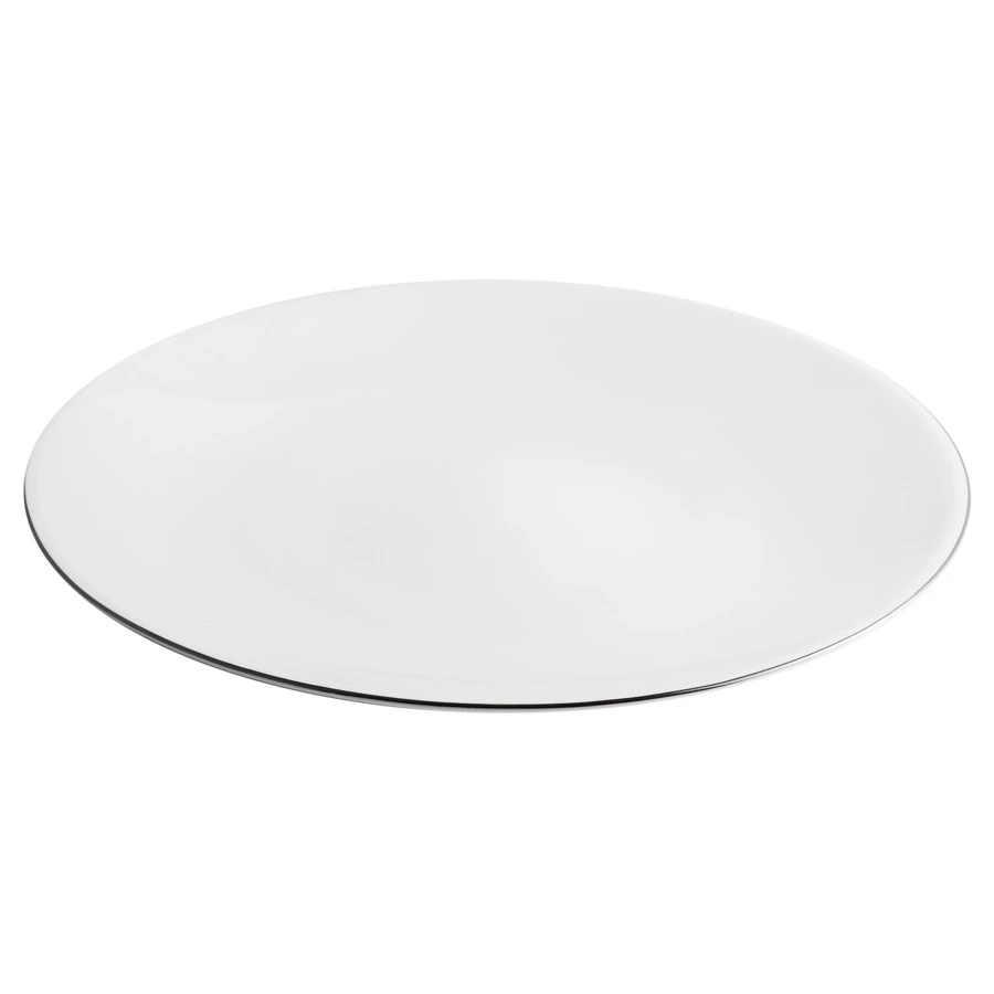 Тарелка закусочная Mix&Match Синергия Платиновый кант 23см, костяной фарфор