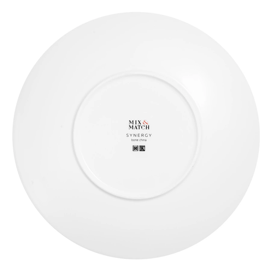 Тарелка закусочная Mix&Match Синергия Платиновый кант 23см, костяной фарфор