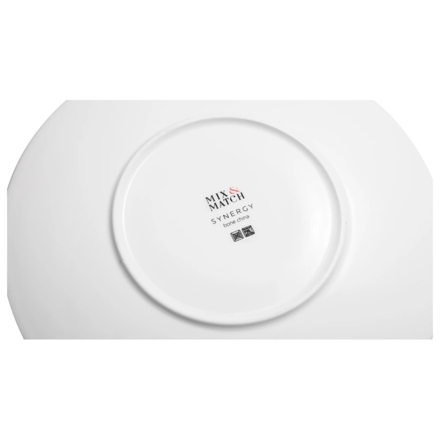 Тарелка закусочная Mix&Match Синергия Платиновый кант 23см, костяной фарфор
