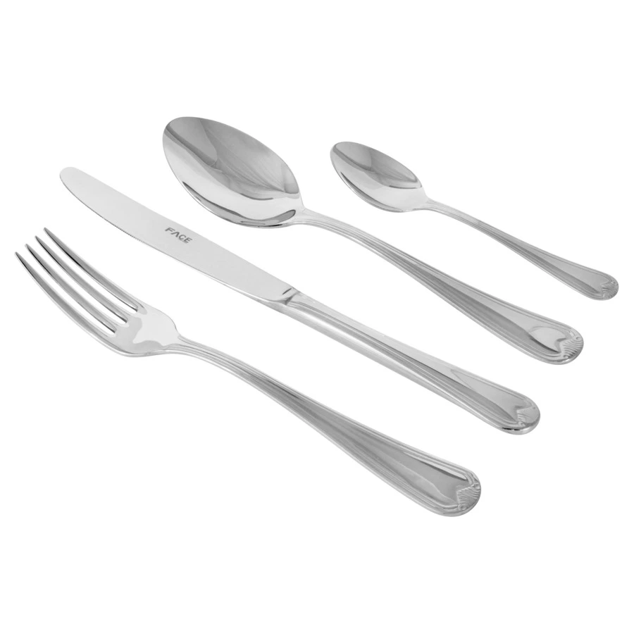 Набор столовых приборов Face Santorini на 6 персон 24 предмета,  деревянная коробка