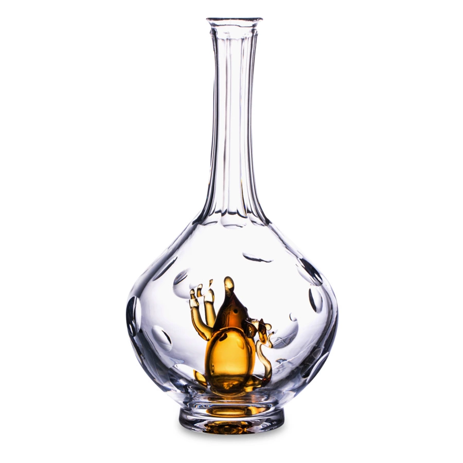 Графин ГХЗ Мышка 1,2 л, хрусталь,  прозрачный с янтарем