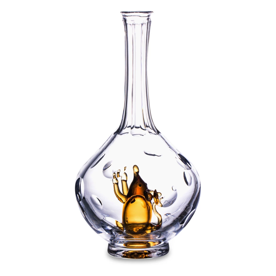 Графин ГХЗ Мышка 1,2 л, хрусталь,  прозрачный с янтарем