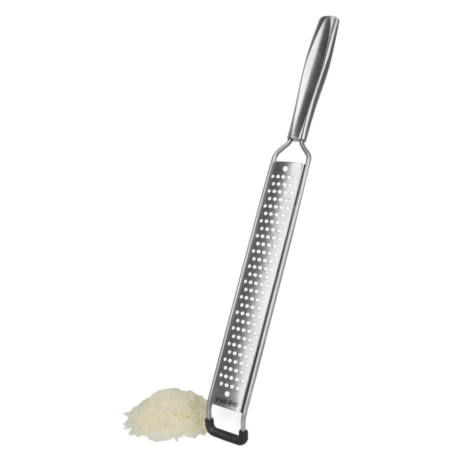 Тёрка для сыра, шоколада, имбиря и чеснока Boska Монако+ плоская 32х3,5 см, сталь нержавеющая