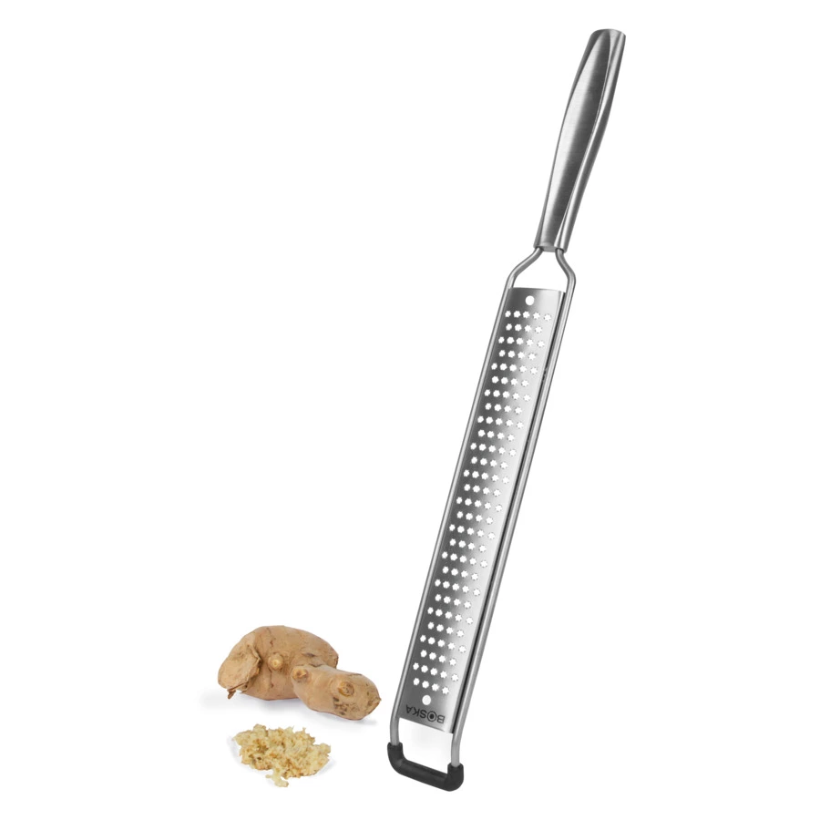 Тёрка для сыра, шоколада, имбиря и чеснока Boska Монако+ плоская 32х3,5 см, сталь нержавеющая