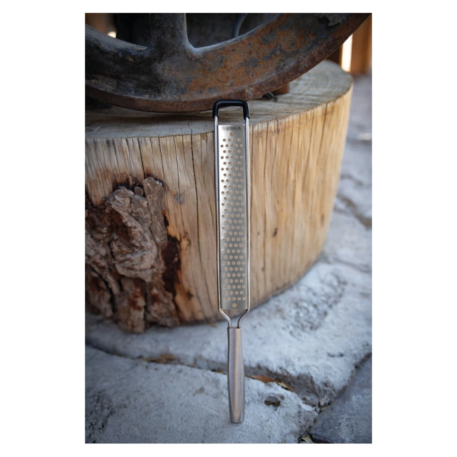 Тёрка для сыра, шоколада, имбиря и чеснока Boska Монако+ плоская 32х3,5 см, сталь нержавеющая