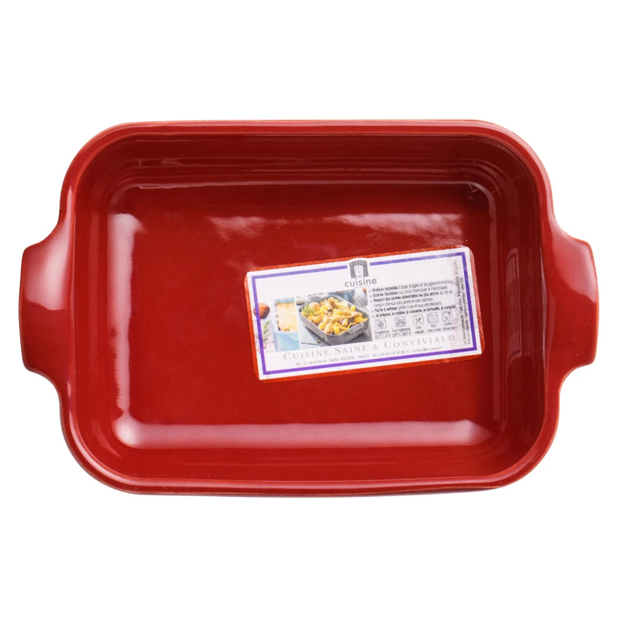 Форма для запекания прямоугольная Esprit de cuisine  19,5x13 см, 500 мл, керамика, малиновая