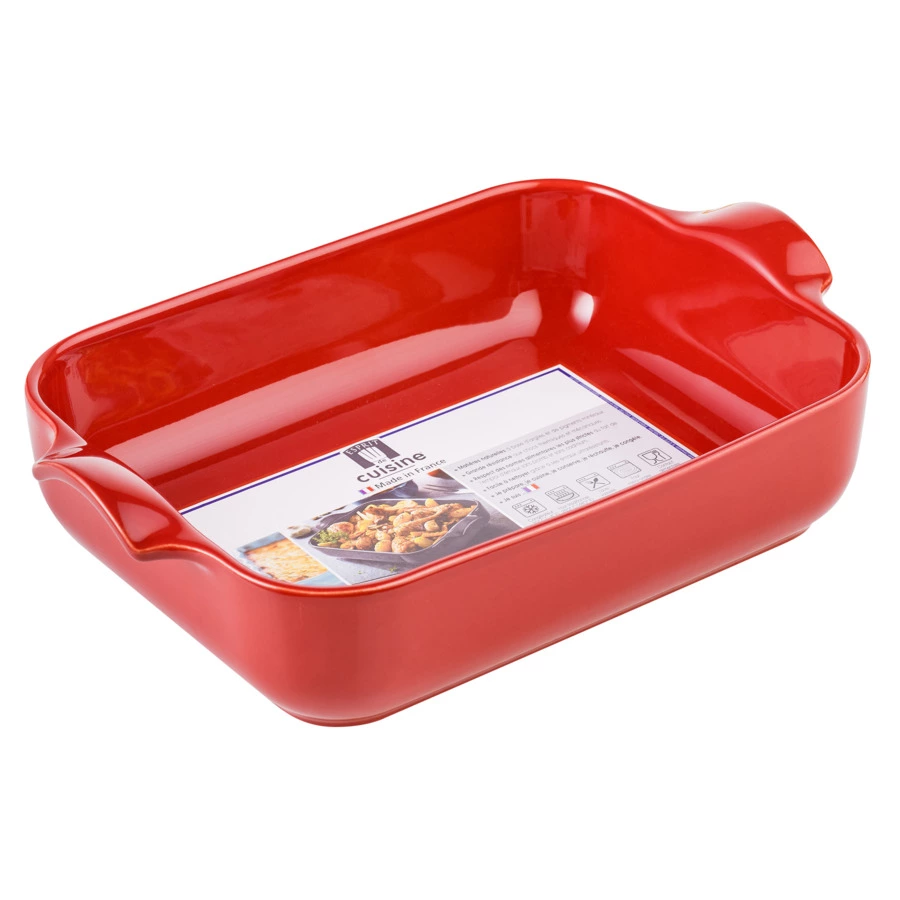 Форма для запекания прямоугольная Esprit de cuisine 32x21 см, 2,3 л, керамика, малиновая