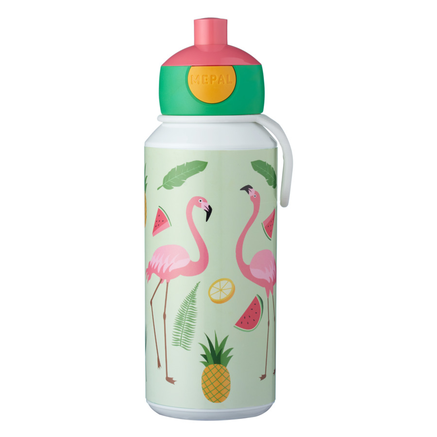 Набор детский ланч-бокс и бутылка для воды Mepal 400мл+750мл (фламинго)
