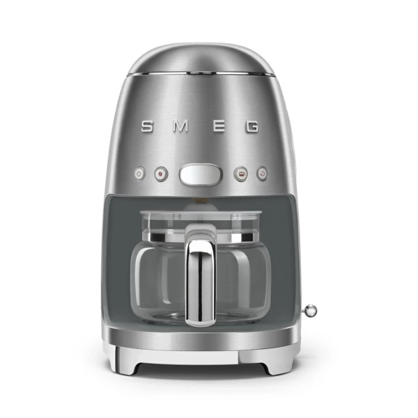 Капельная кофеварка SMEG DCF02SSEU 1050 Вт, кувшин 1,25 л, с подогревом, матовая