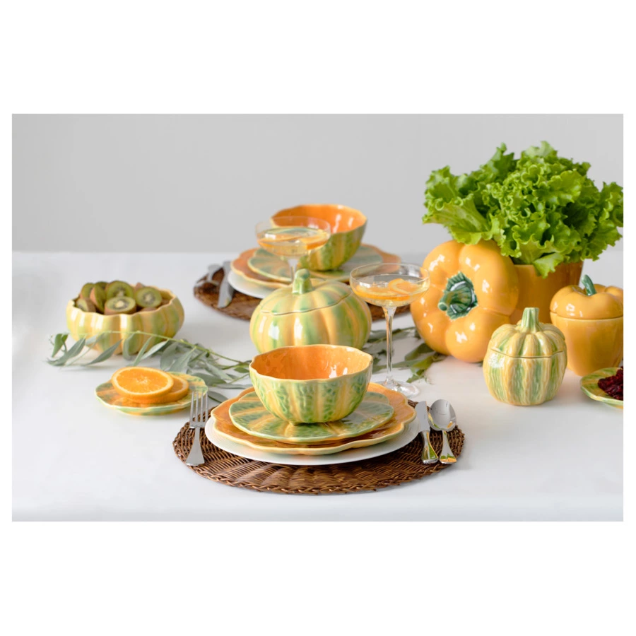 Тарелка закусочная Bordallo Pinheiro Тыква 22 см, керамика