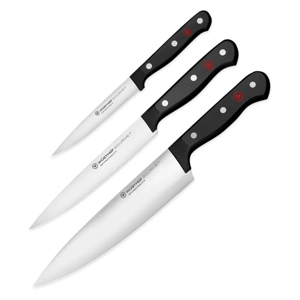 Набор кухонных ножей Wuesthof Gourmet, 3 шт, сталь молибден-ванадиевая