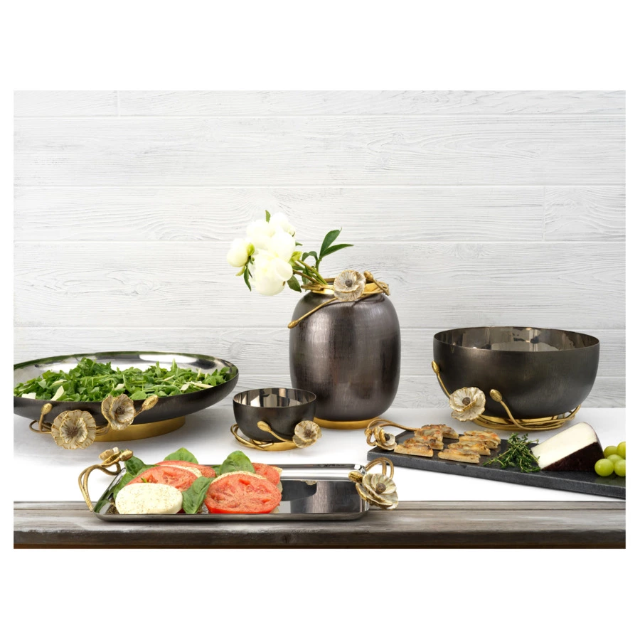 Чаша декоративная Michael Aram Анемоны 17 см, сталь нержавеющая