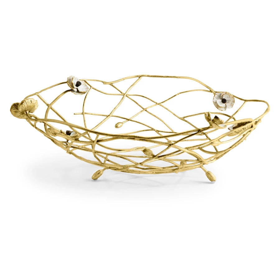 Чаша для центра стола Michael Aram Анемоны 49 см, латунь